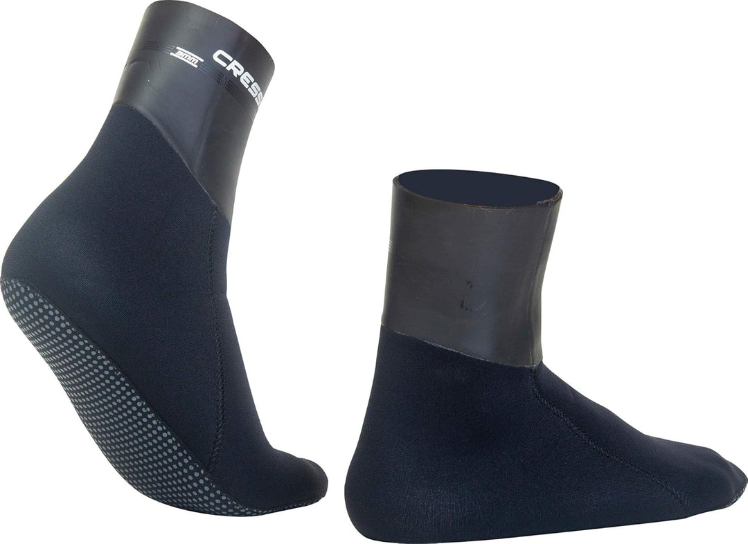 Cressi Sarago Socks (3 or 5mm) - Neopren Thermoschuhe 3 or 5mm, für Erwachsene Unisex 3 mm Schwarz S