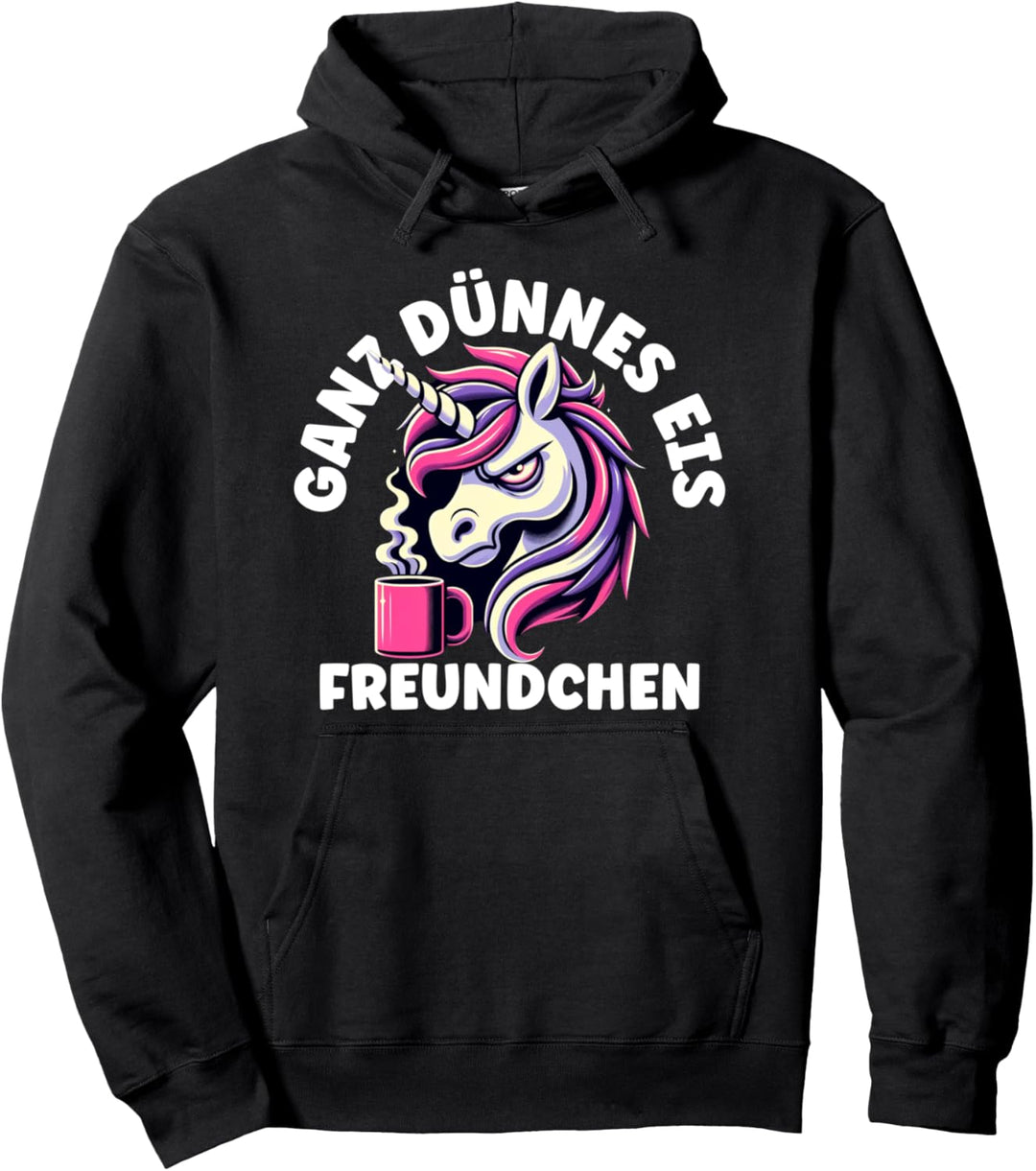 Ganz dünnes Eis Freundchen Kaffee Spruch Pullover Hoodie