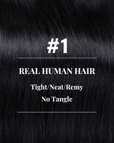 Hetto Tressen Echthaar Extensions Schwarz Tressen Extensions Echthaar Remy Tressen Extensions zum Ei