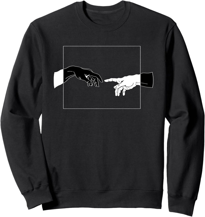 Light Touch Erschaffung von Adam Hand of God Kunstgeschenk Sweatshirt