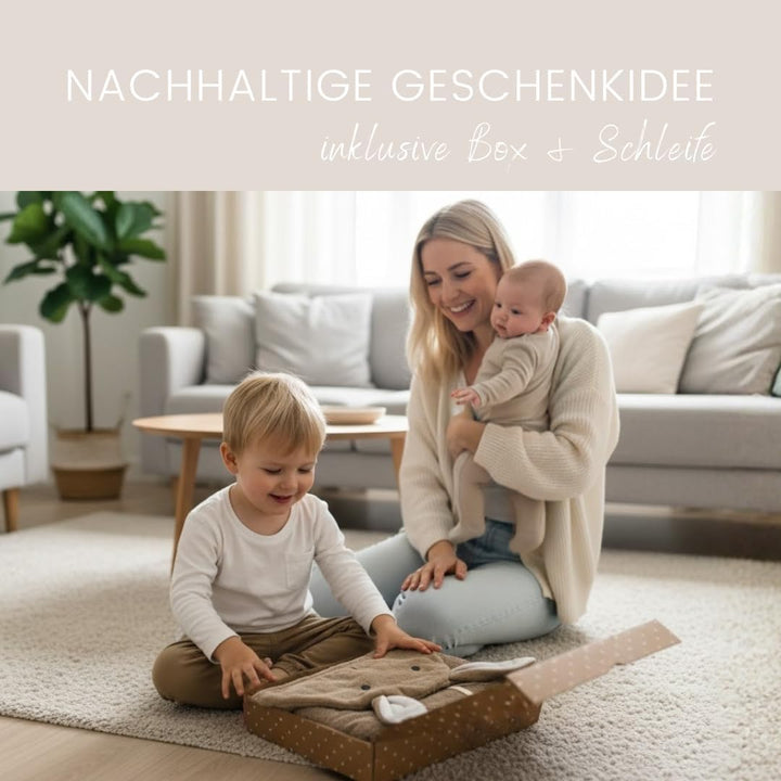 DIKOS® 2-in-1 Kapuzenhandtuch & Badeponcho Baby, Kleinkinder & Kinder Beige Braun 70x140 | Ab Geburt