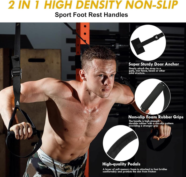 Flintronic Schlingentrainer, Sling Trainer Set für EIN Ganzkörpertraining, Schlingentrainer für Zuha