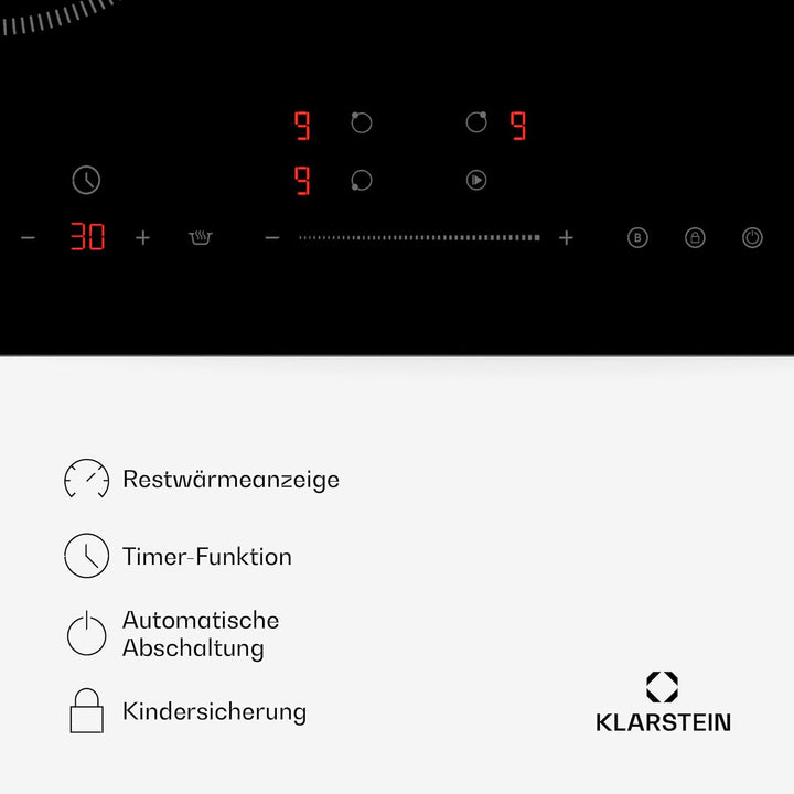 Klarstein Delicatessa Induktionskochfeld - 3-Zonen Induktionsherd, 8,1 kW Boost, Paellazone 32 cm, S