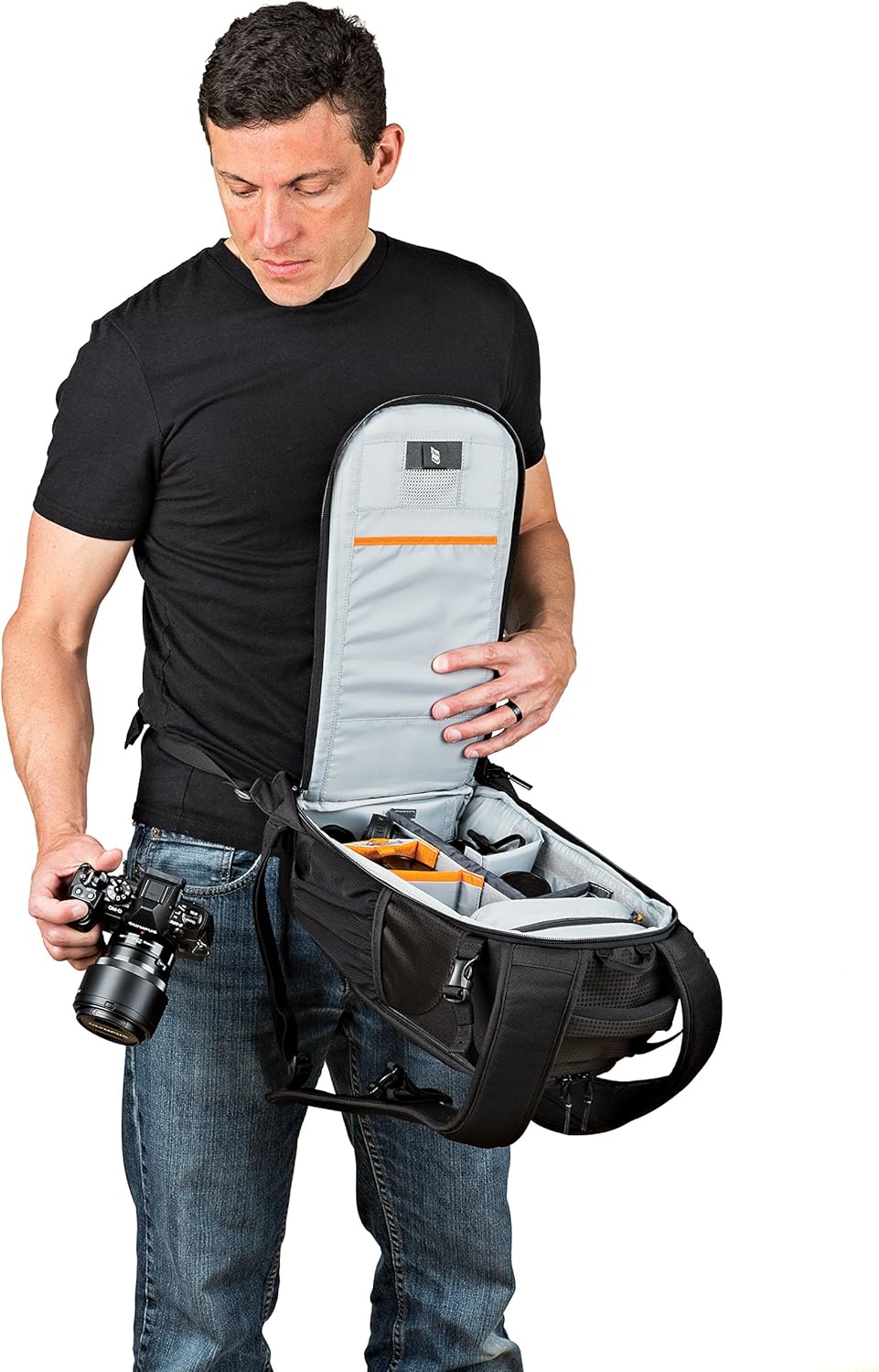 Lowepro Flipside Kamerarucksack für spiegellose DSLRs, Reflex Kameras und Mehreren Objektiven,kompak
