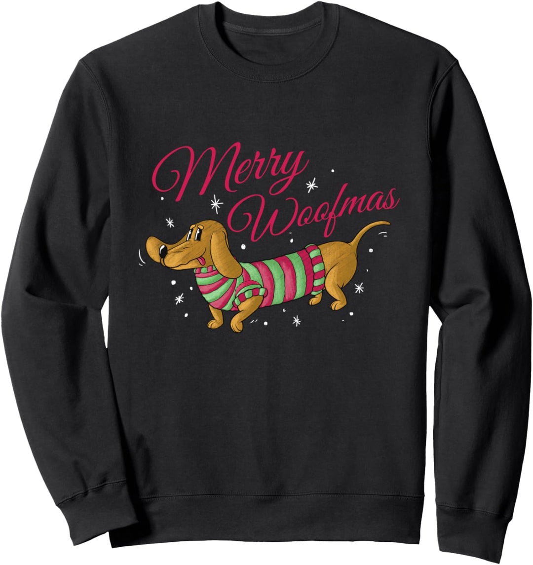 Merry Woofmas Weihnachts-Dackel, für Haustiere, Urlaub Sweatshirt