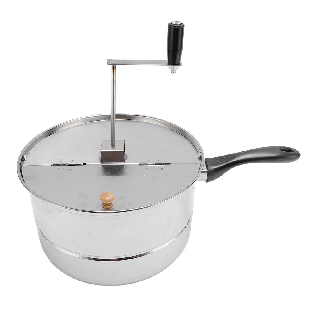 Stoppetop Popcorn Popper, Edelstahl -Popcorn -Hersteller mit Handkurbel, Popcorn -Topf für Gasherd -