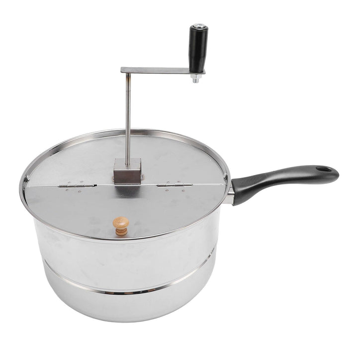 Stoppetop Popcorn Popper, Edelstahl -Popcorn -Hersteller mit Handkurbel, Popcorn -Topf für Gasherd -