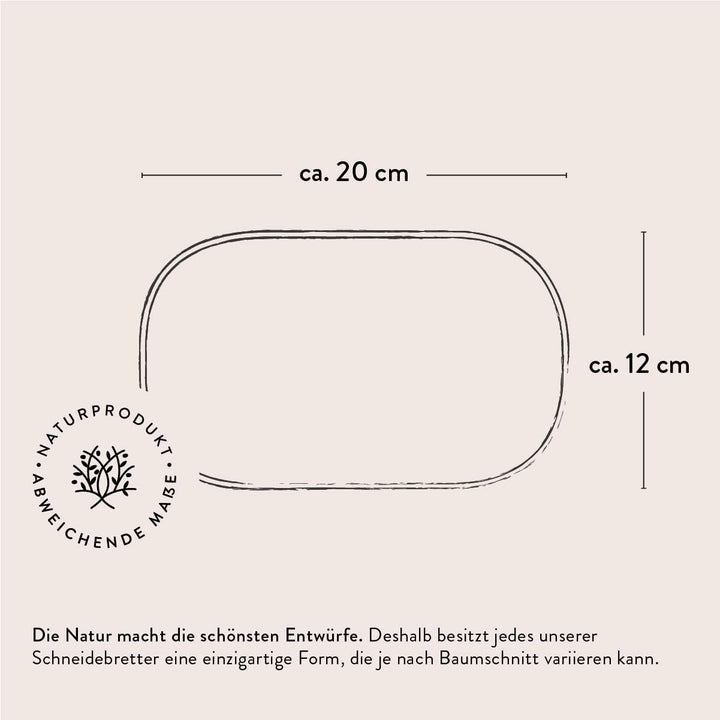 DAS OLIVENHOLZBRETT® Schneidebrett Olivenholz/Antipastibrett/kleines Servierbrett/Brotzeitbrett aus
