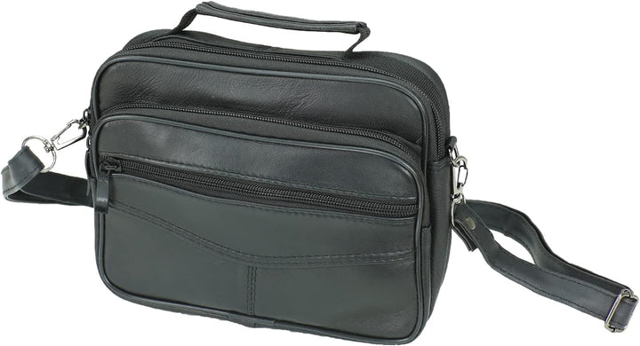 Echt Leder Herren Schultertasche Arbeitstasche Umhängetasche Herrentasche Messenger Flugbegleiter in