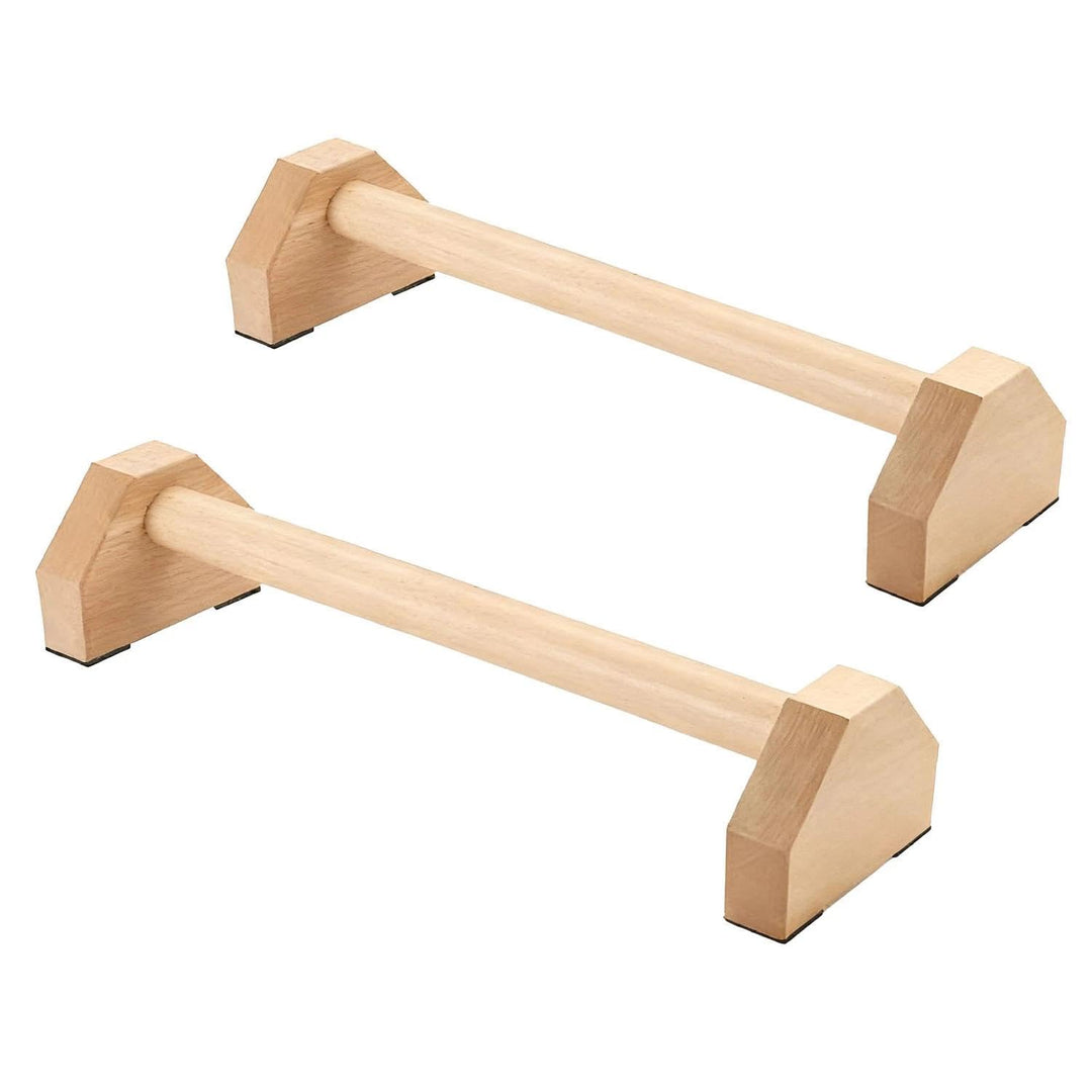 Liegestützgriffe, 2 Push Up Bars, Handstandstange, Holz Parallettes, mit Zwei Abnehmbaren Griffschla