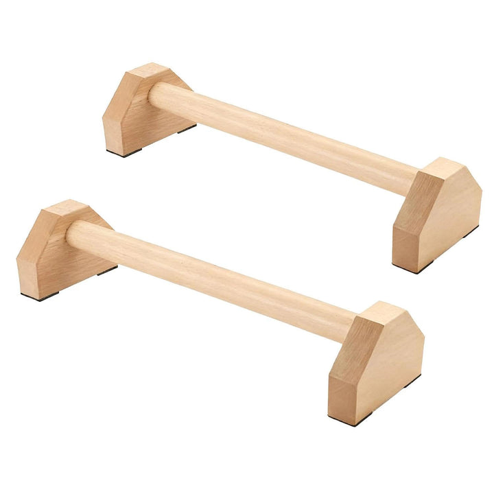 Liegestützgriffe, 2 Push Up Bars, Handstandstange, Holz Parallettes, mit Zwei Abnehmbaren Griffschla