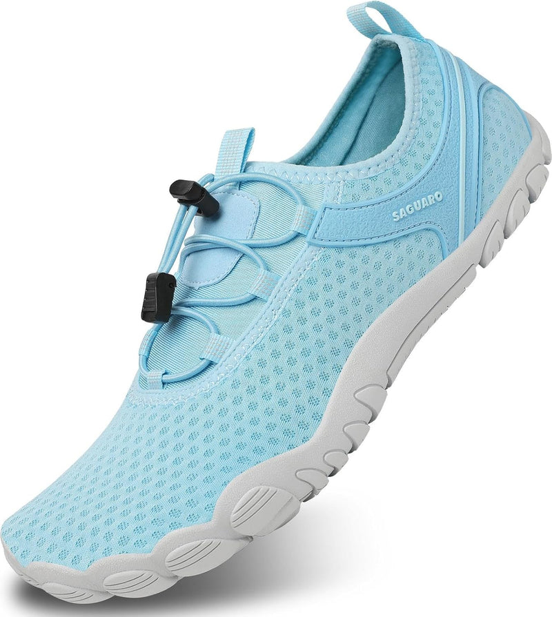 SAGUARO Herren Badeschuhe Damen rutschfeste Sohle Schnell Trocknend Schwimmschuhe 37 EU Azurblau, 37