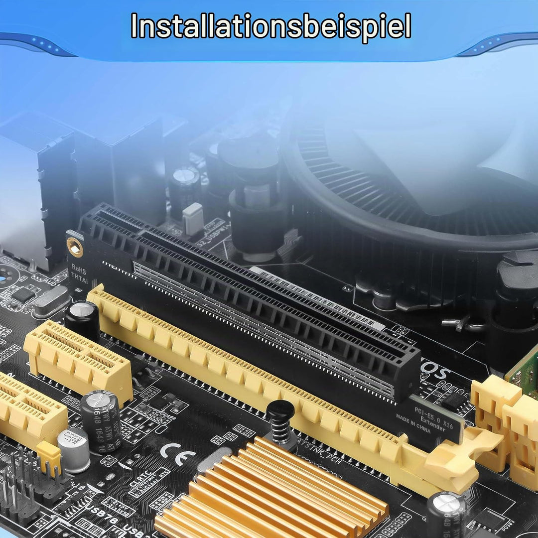 CERRXIAN PCIe 5.0 x16 Riser Card,PCI Express 5.0 16X Extension Slot Protection Test Card,für Compute