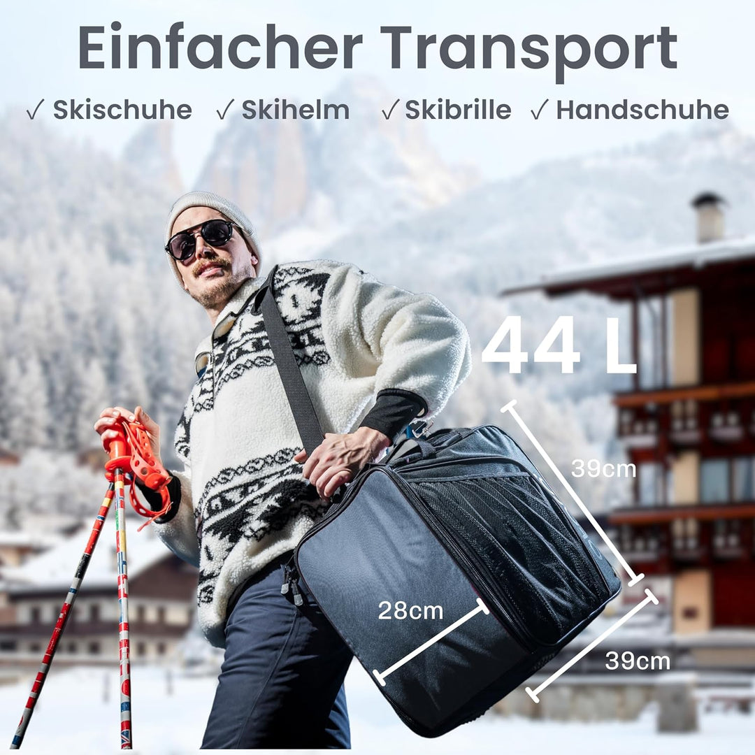 Otaro Skischuhtasche mit Helmfach (über 35.000 zufriedene Kunden) Premium Skitasche für Skischuhe |