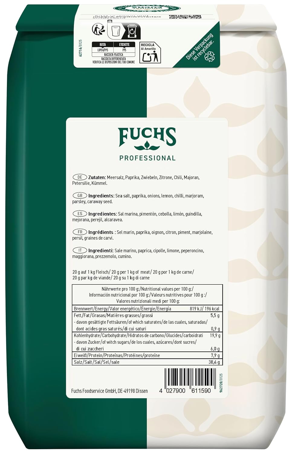 Fuchs Professional - BBQ Pork Gewürzzubereitung | Grill-Gewürzmischung für Pulled Pork, Schweineflei