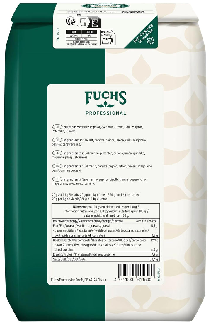 Fuchs Professional - BBQ Pork Gewürzzubereitung | Grill-Gewürzmischung für Pulled Pork, Schweineflei