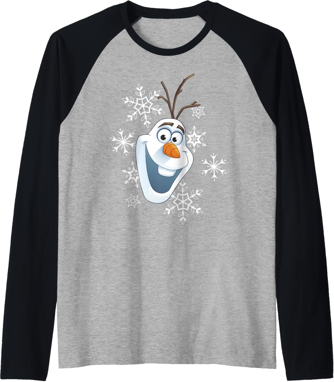 Disney Frozen Olaf Smile Snowflake Weihnachten Raglan