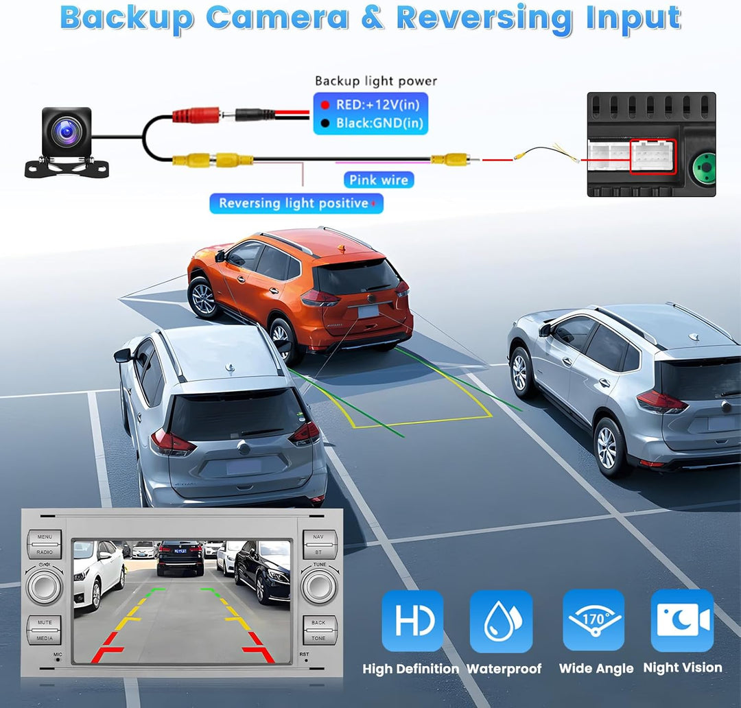 [2G+64G] Hikity Autoradio Navi Für Ford Transit Fiesta Focus Mondeo Kuga Galaxy S-Max Android 13 Wir