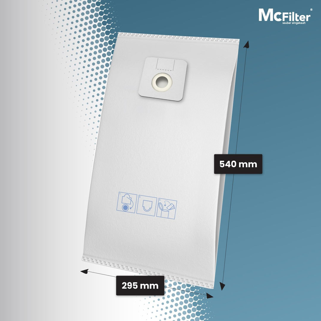 McFilter I 10 Staubsaugerbeutel kompatibel mit Cleanfix S 20, SW 20, Taski Bora 12 (8504.150), Vacum