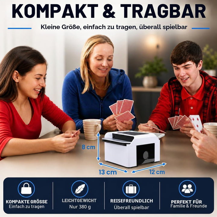 Kartenmischmaschine Elektrische,2000mAh Wiederaufladbarer Kartenmischer, Schneller Mischmaschine Kar