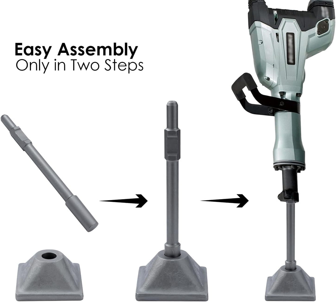 TOPWAY PH65 Presshammer-Bodenstampfer, 9 kg, 1-1/8 Zoll Sechskantstampferschaft und Platte, für Pres