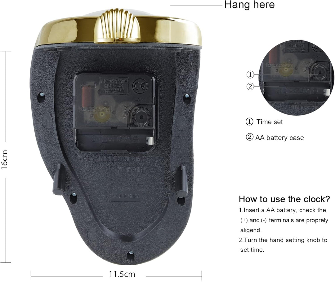 Lafocuse Lautlos Salvador Dali Uhr Gold, Geschmolzene Uhr Ohne Tickgeräusche, Tischuhren Modern Schm