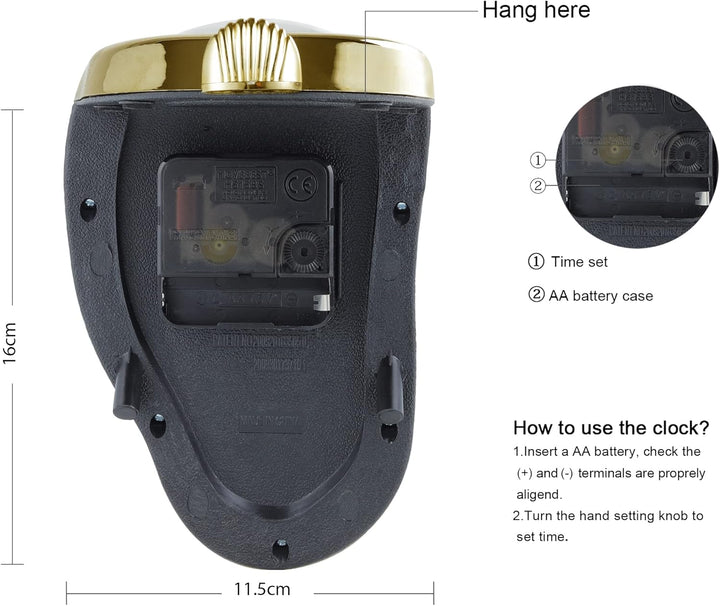 Lafocuse Lautlos Salvador Dali Uhr Gold, Geschmolzene Uhr Ohne Tickgeräusche, Tischuhren Modern Schm