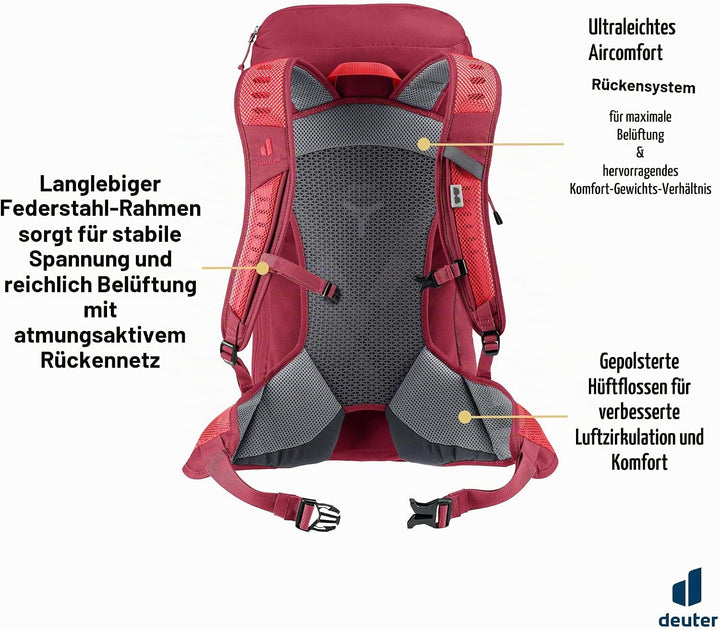 deuter AC Lite 24 Wanderrucksack Cherry-masala, Cherry-masala