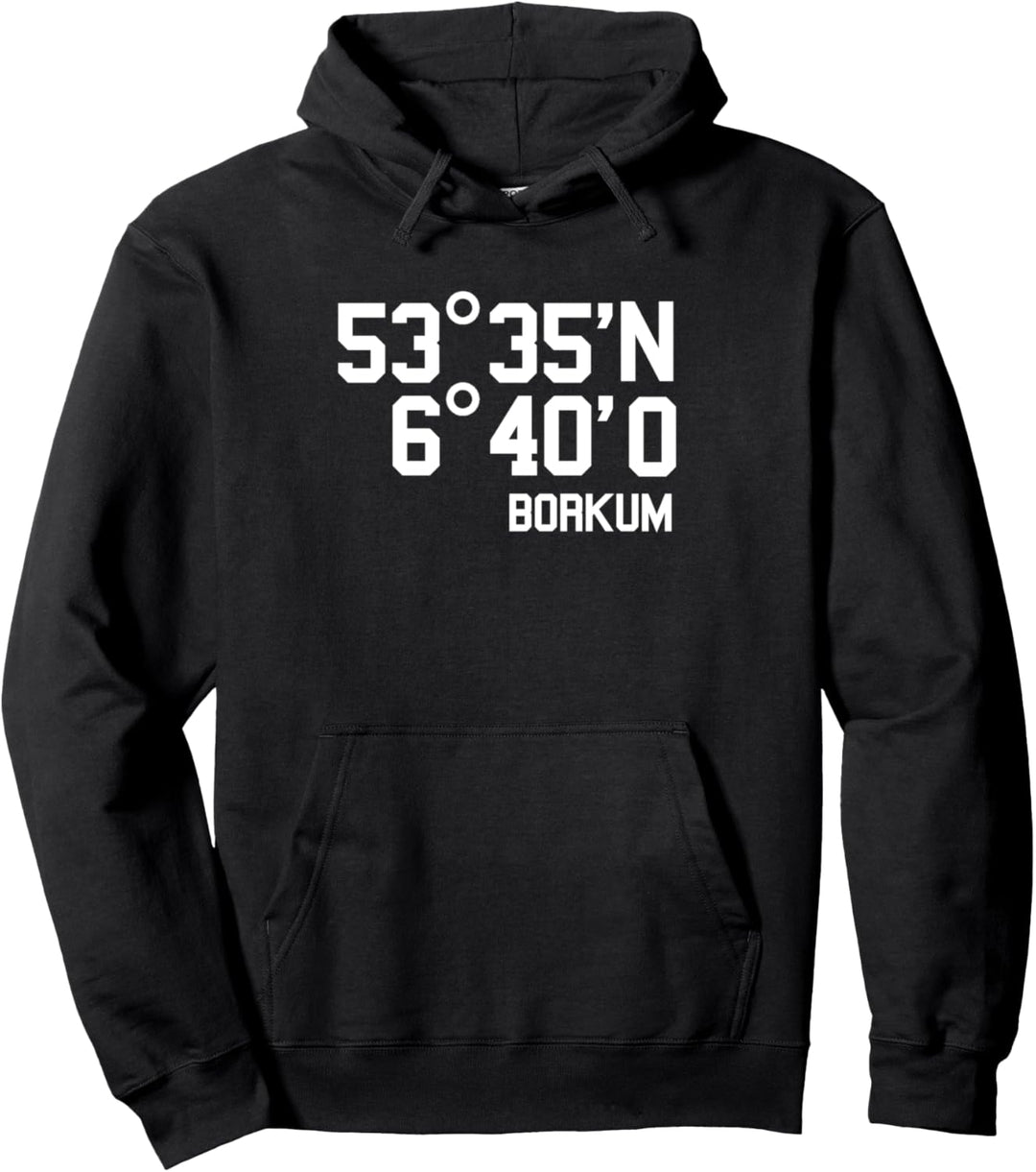 Borkum Koordinaten Shirt Insel Urlaub Geschenk Pullover Hoodie