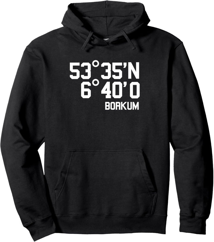Borkum Koordinaten Shirt Insel Urlaub Geschenk Pullover Hoodie