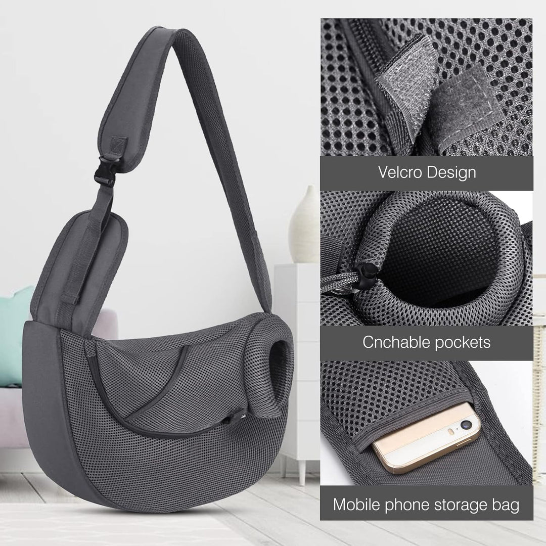 PETCUTE Hundetragetasche,Tragbar Verstellbare Tragetasche Hund, Atmungsaktives Mesh Hundetasche mit