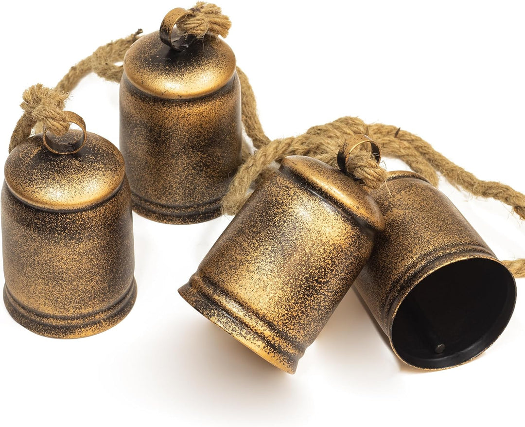 Weihnachtsglöckchen zum Aufhängen XXL gross, Glocken Vintage Glöckchen, rustikal Metallglöckchen, We