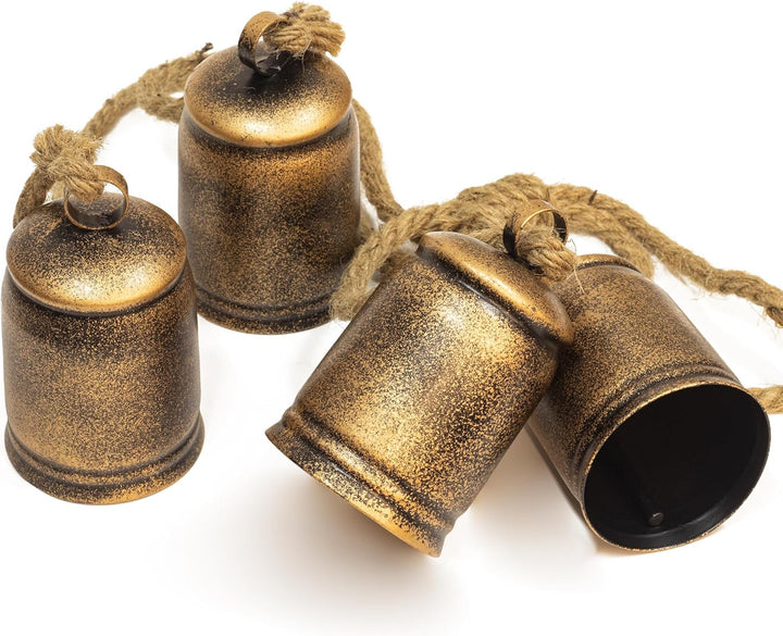 Weihnachtsglöckchen zum Aufhängen XXL gross, Glocken Vintage Glöckchen, rustikal Metallglöckchen, We