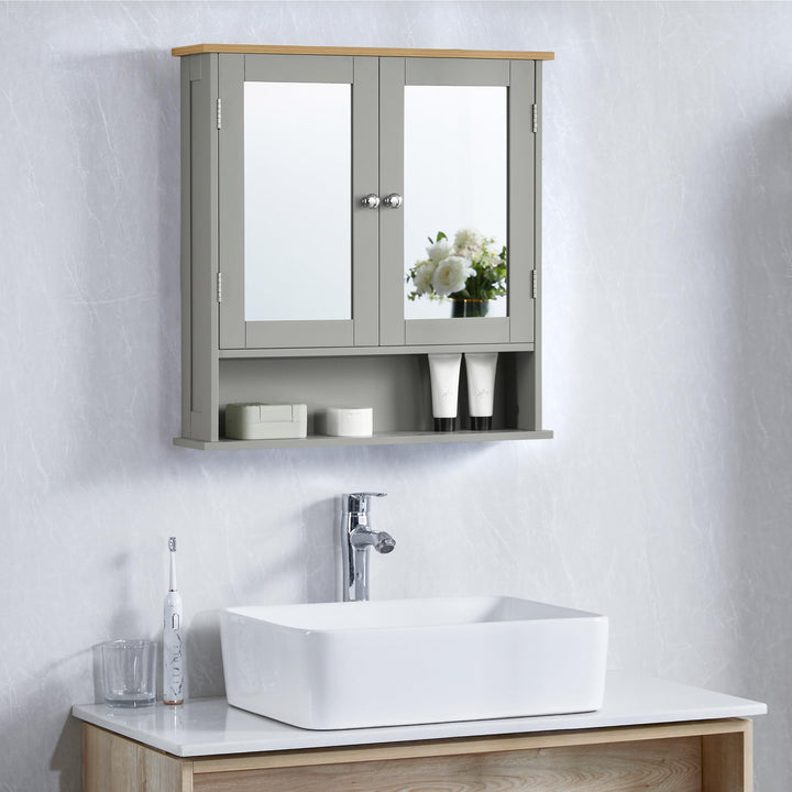 Bath Vida Hoch-& Midischränke fürs Bad, Mitteldichte Holzfaserplatte, Grau, Standard 2-türiger versp