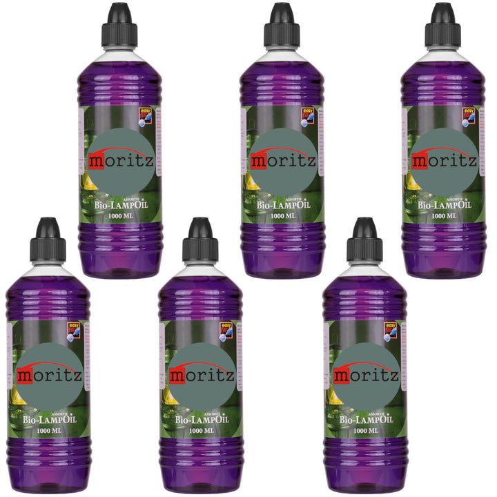 Moritz 6 Liter Bio Lampenöl lila farbig für Öllampen Bambusfackeln Gartenfackel und Wandfackeln 6 Li