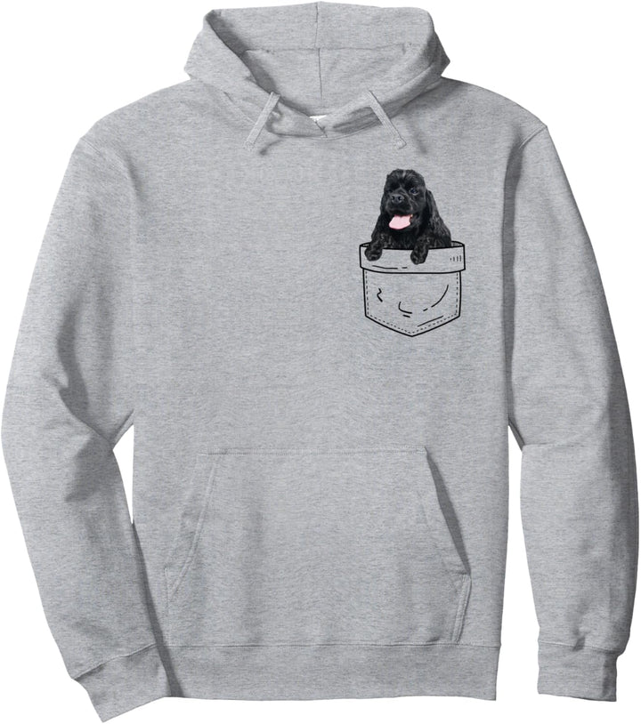 Schwarzer Cocker Spaniel In der Tasche — Spaniel Dog Pullover Hoodie