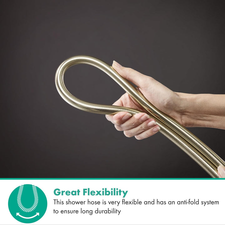 hansgrohe Isiflex - universal Duschschlauch 1,25m, mit Verdrehschutz, flexibler Brauseschlauch mit K