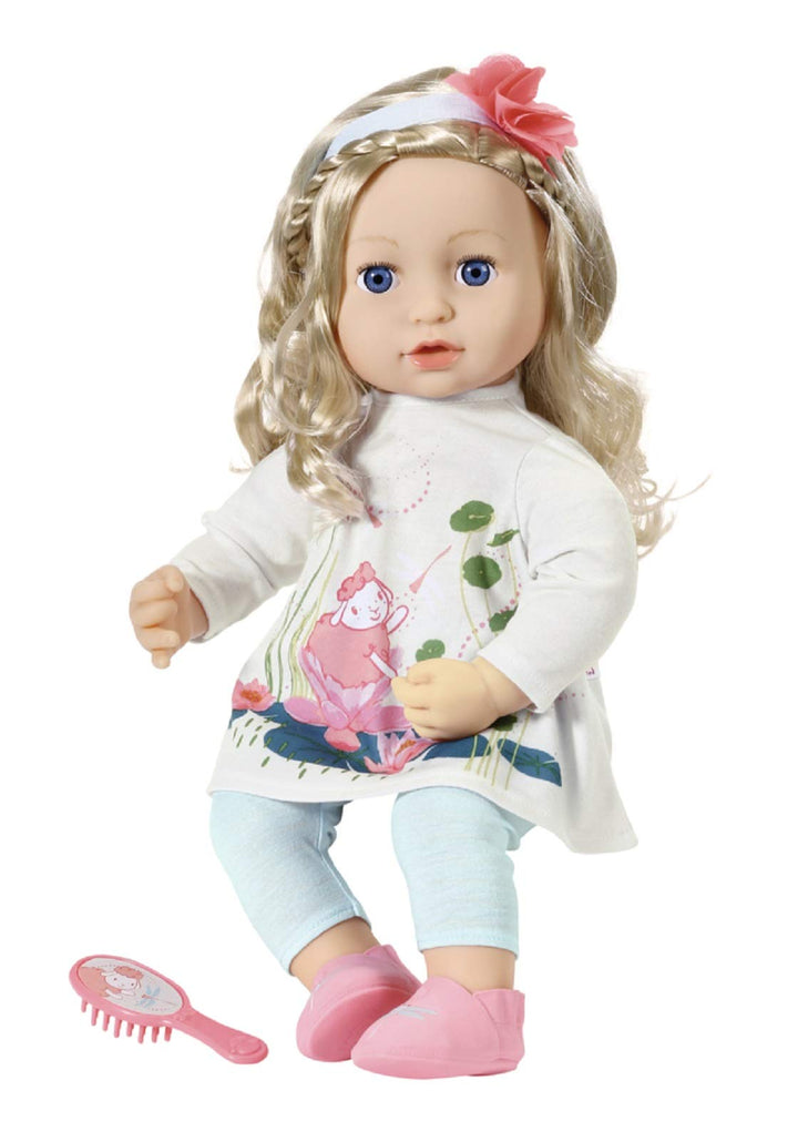 Baby Annabell Sophia 43 cm, weiche Puppe mit Langen blonden Haaren, inkl. Puppenkleidung, Haarband u