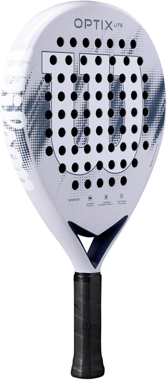 Wilson Optix V2 Lite Padel-Schläger, Anfängerfreundlicher Schläger, Mit Leichter Glasfaseroberfläche