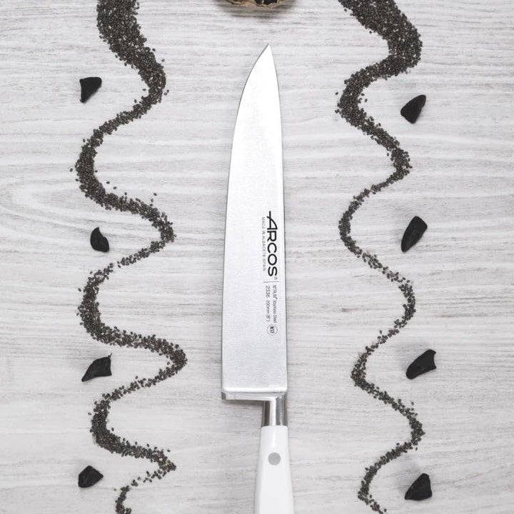 Arcos Serie Riviera Blanc - Kochmesser - Klinge aus Nitrum geschmiedetem Edelstahl 200 mm - HandGrif