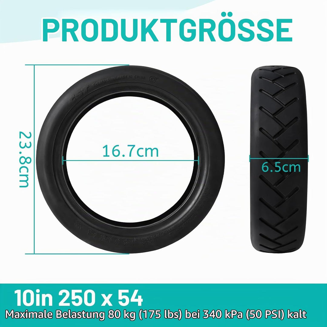 LALAGO 1 Stück Tubeless Reifen 250x54 für Xiaomi Mi4 Lite/Pro Elektroroller E-Scooter, schlauchloser