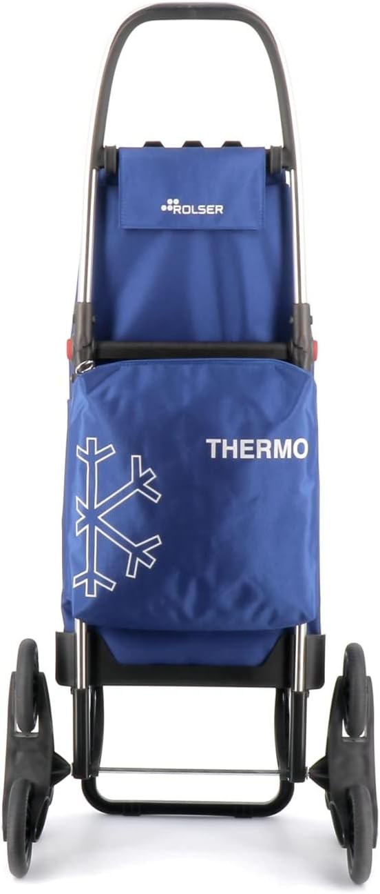 Klappbarer Einkaufstrolley Rolser I-Max Thermo Zen 6 Räder Treppensteiger - Blau, Blau
