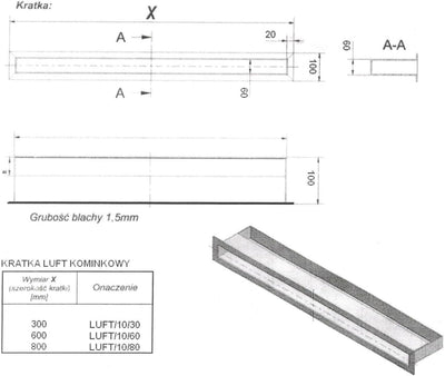 ADGO Kamingitter Luft, Lüftungsgitter, Warmluftgitter, Abluftgitter für Kamin Belüftung, Verdeckter