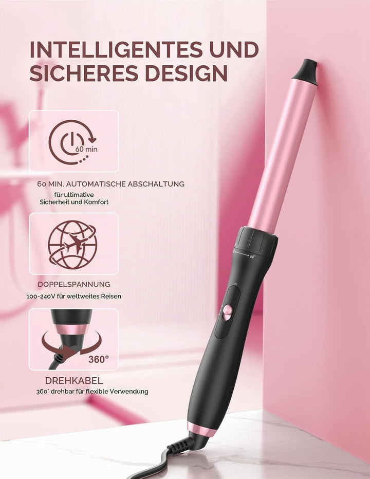 LANDOT Lockenstab Curling Iron 25-mm: Antistatische Keramik-Turmalin-Beschichtung Lockenstäbe - Hair