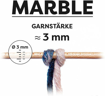 myboshi Häkelset Beanie Hotto, ink. Marble und No.1 Wolle, Nadel und Anleitung, für Mütze und Schal,