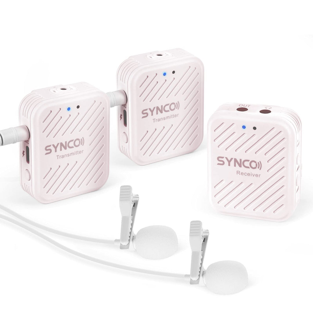 SYNCO Lavalier Funkmikrofon G1(A2), 2,4GHz Kabellos Ansteckmikrofon System, Wireless Microphone Mics