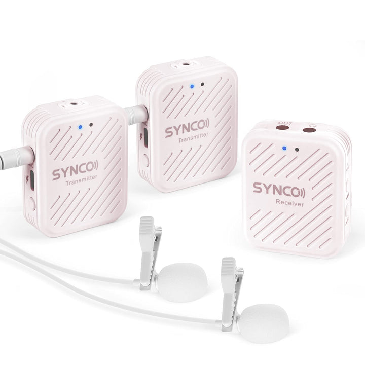 SYNCO Lavalier Funkmikrofon G1(A2), 2,4GHz Kabellos Ansteckmikrofon System, Wireless Microphone Mics