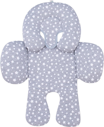 JYOKO Kids Sitzverkleinerer Antiallergikum Universal Baby 100% Baumwolle (White Star, Enthält Kopf-,