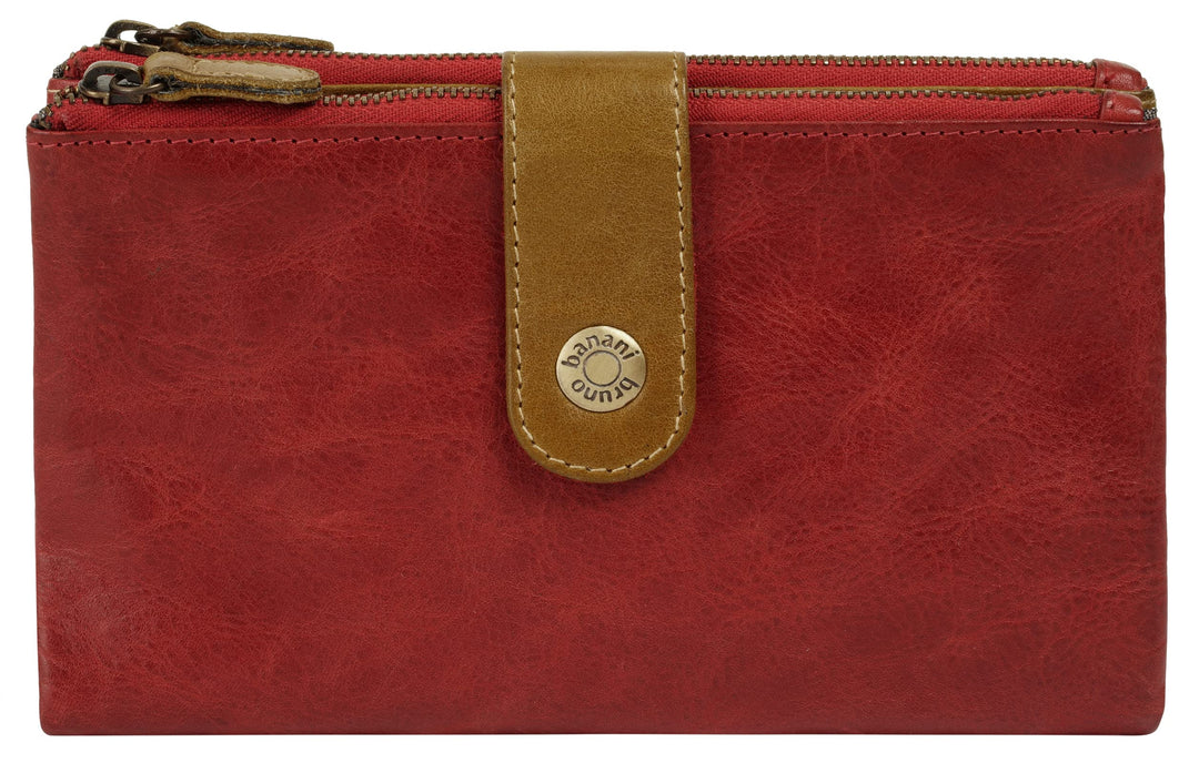 bruno banani Geldbörse Echt Leder rot Damen - 021763, Rot