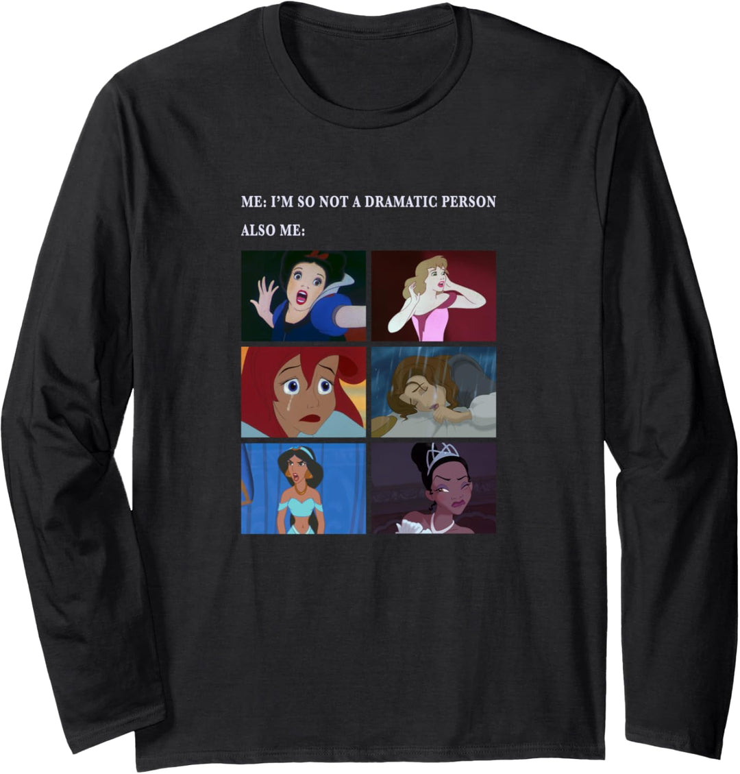 Disney Princess Not Dramatic Meme Panel Langarmshirt